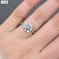 GIA Certified 1.10ct G/VS Natural Round Diamond Hidden Halo Engagement Ring In 18k Gold