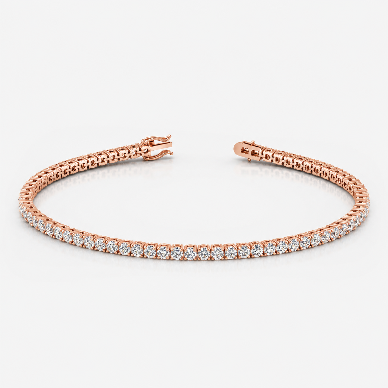 3.00 Carat Round Diamond Tennis Bracelet 9k Gold