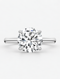 Round Diamond Engagement Ring Platinum Labgrown 3.15 Ct Solitaire