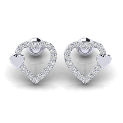 round diamonds stud earrings