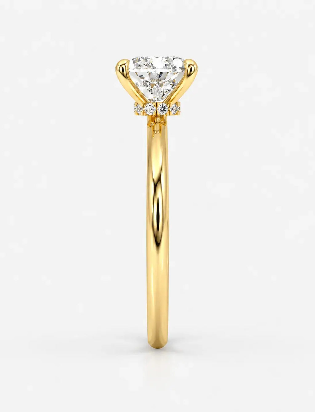 IGI Certified Lab Grown Classic Heart-Shaped Diamond Solitaire Engagement Ring in Gold & Platinum