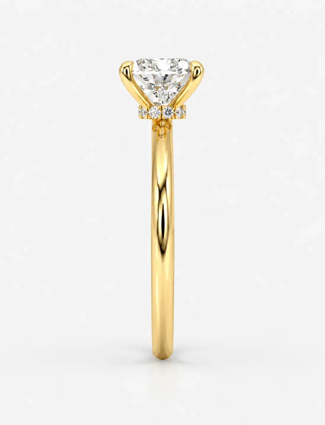 IGI Certified Lab Grown Classic Heart-Shaped Diamond Solitaire Engagement Ring in Gold & Platinum