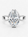 IGI Certified Lab-Grown Minimalist Elegance Oval Hidden Halo Engagement Ring with Flush-Set Diamond Band in Gold & Platinum