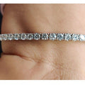 11.00ct Lab Diamond Tennis Anklet D/VVS Quality Set in 9k White Gold 10 inches