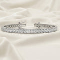 Asscher Diamond Tennis Bracelet for Womens in 18k Gold F/VS 4.00ct - 12.00ct