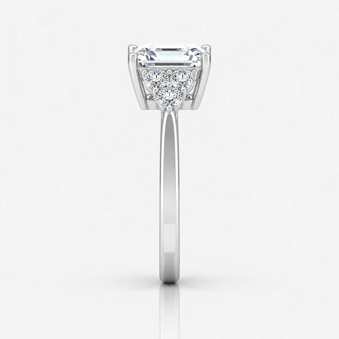 IGI Certified Lab Grown Rosa Vintage Asscher Cut Diamond Engagement Ring in Gold & Platinum – 1–4Ct