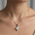 IGI Certified 2.00Ct Princess Lab Diamond Solitaire Pendant Necklace in Gold -  D/VVS