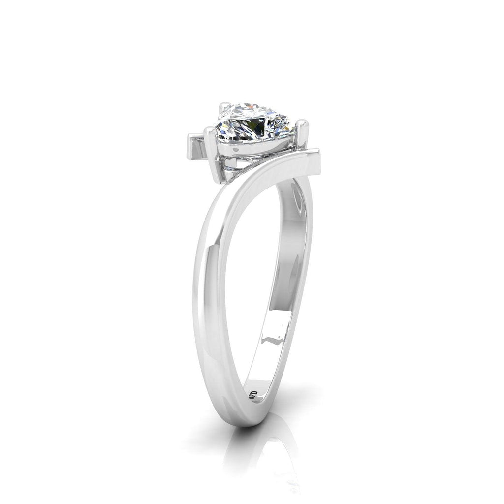IGI Certified E/VS Heart Shape Diamond Solitaire Engagement Ring