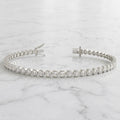 2.50Ct D/VS 100% Natural Round Diamond Bezel Set Bracelet in 18k Gold