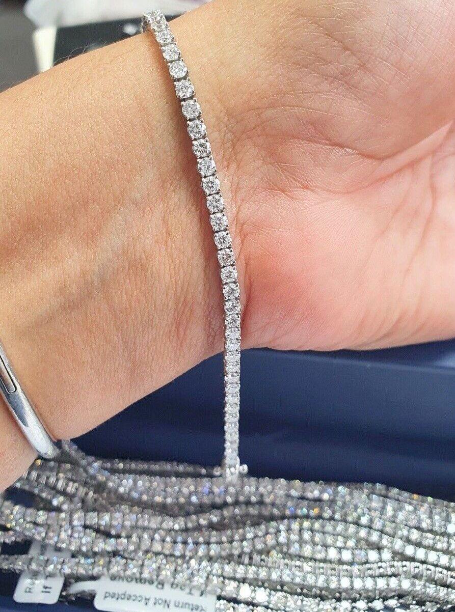 round diamond tennis bracelet 4 carat