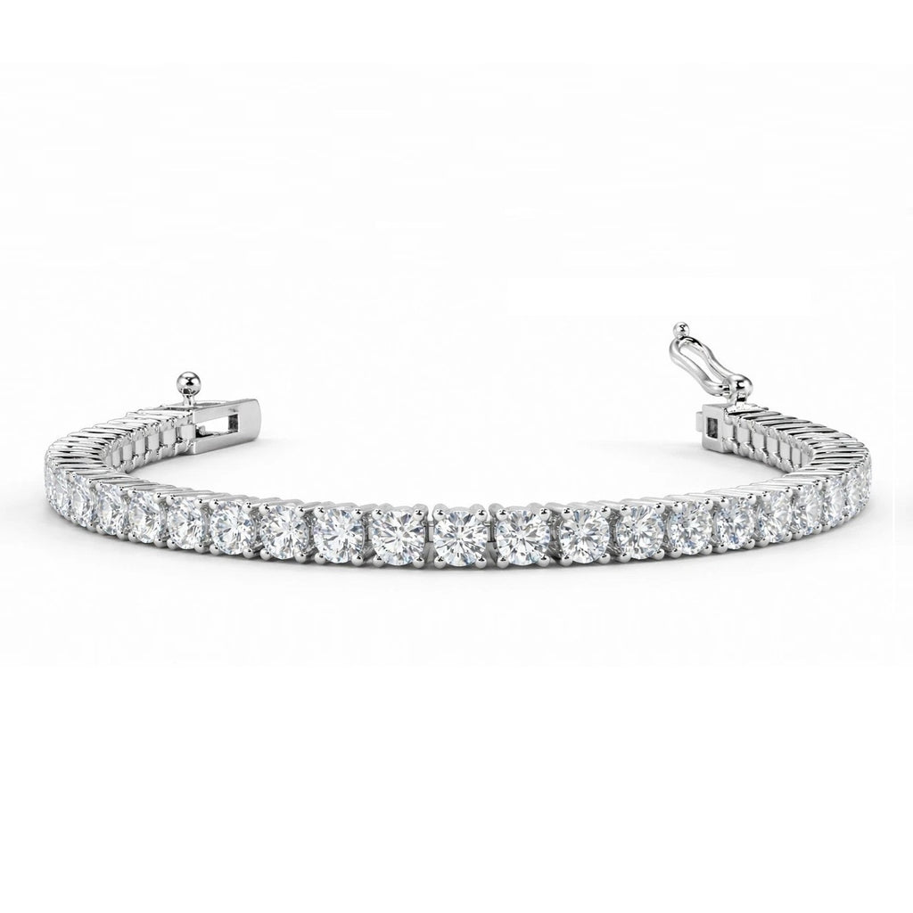 6.00CT D/VVS Round Lab Grown Diamond Tennis Bracelet in Platinum