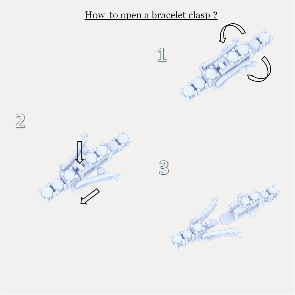 Tennis Bracelet Double Safety Box Clasp