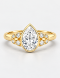 Pear Diamond Engagement Ring 18k Yellow Gold Labgrown 1.10 Ct Solitaire