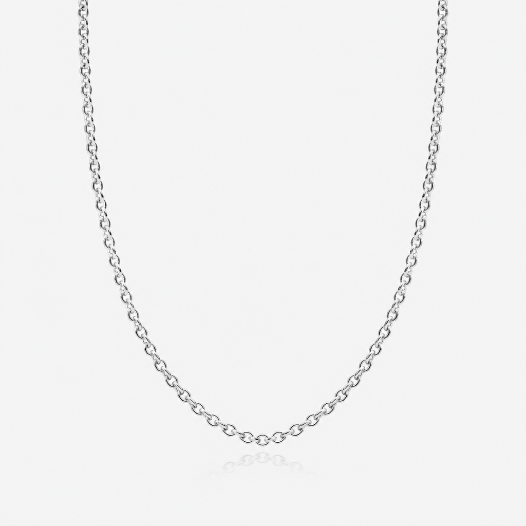 16 Inches Platinum Chain
