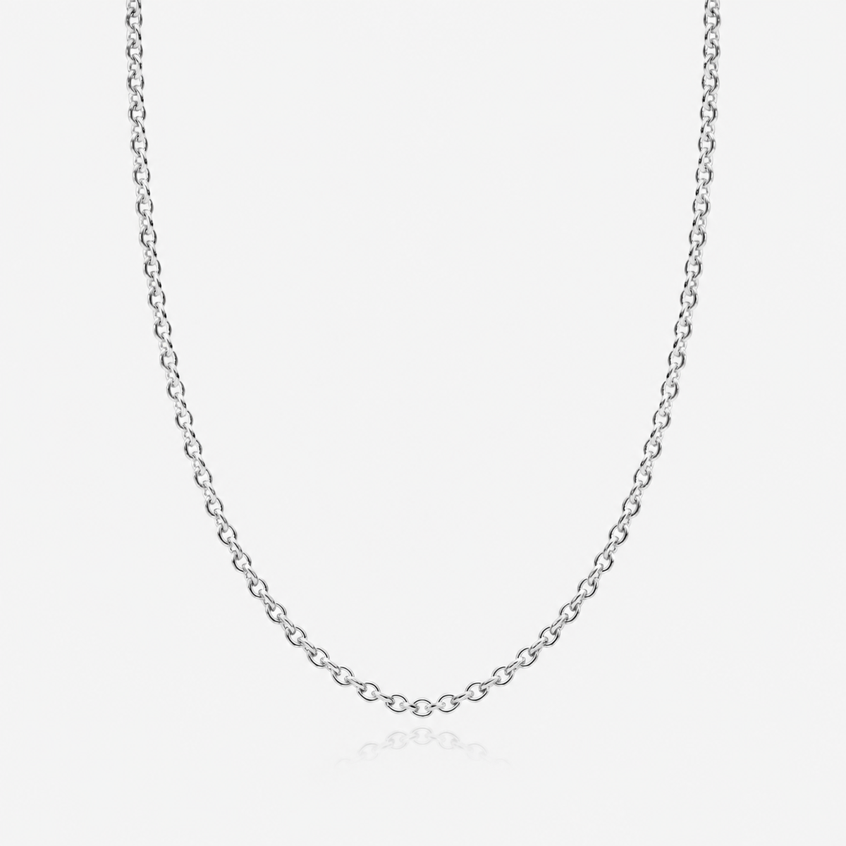 16 Inches Platinum Chain