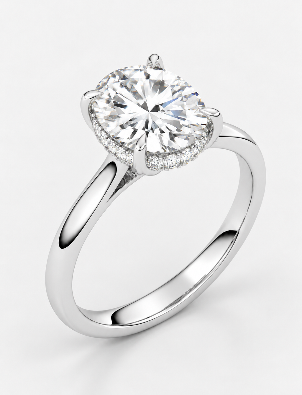 Round Diamond Engagement Ring Platinum Labgrown 3.15 Ct Solitaire