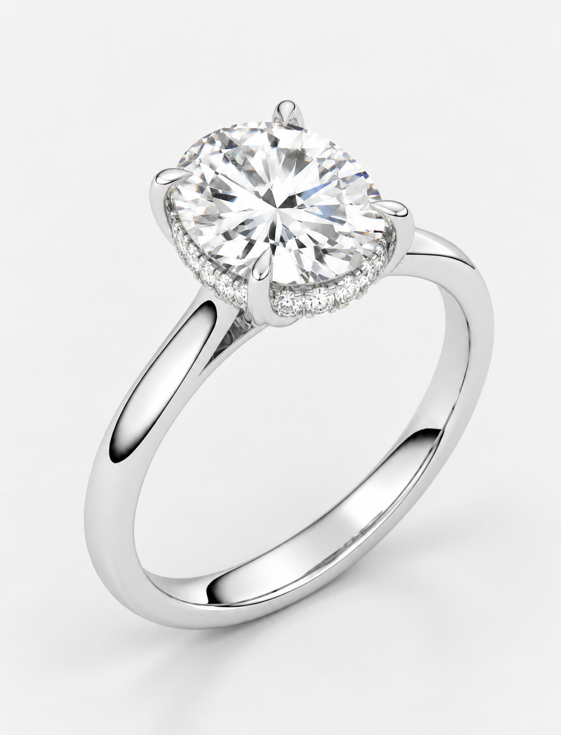 Round Diamond Engagement Ring Platinum Labgrown 3.15 Ct Solitaire