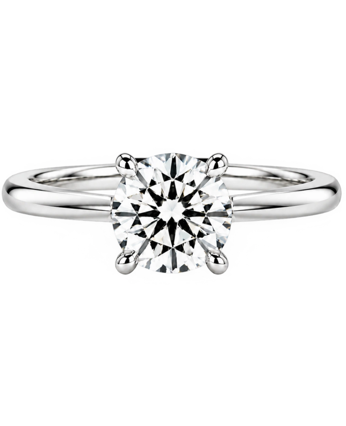 IGI Certified 2.00ct E/VS Round Lab Diamond Solitaire Engagement Ring in Platinum