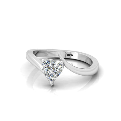 IGI Certified E/VS Heart Shape Diamond Solitaire Engagement Ring