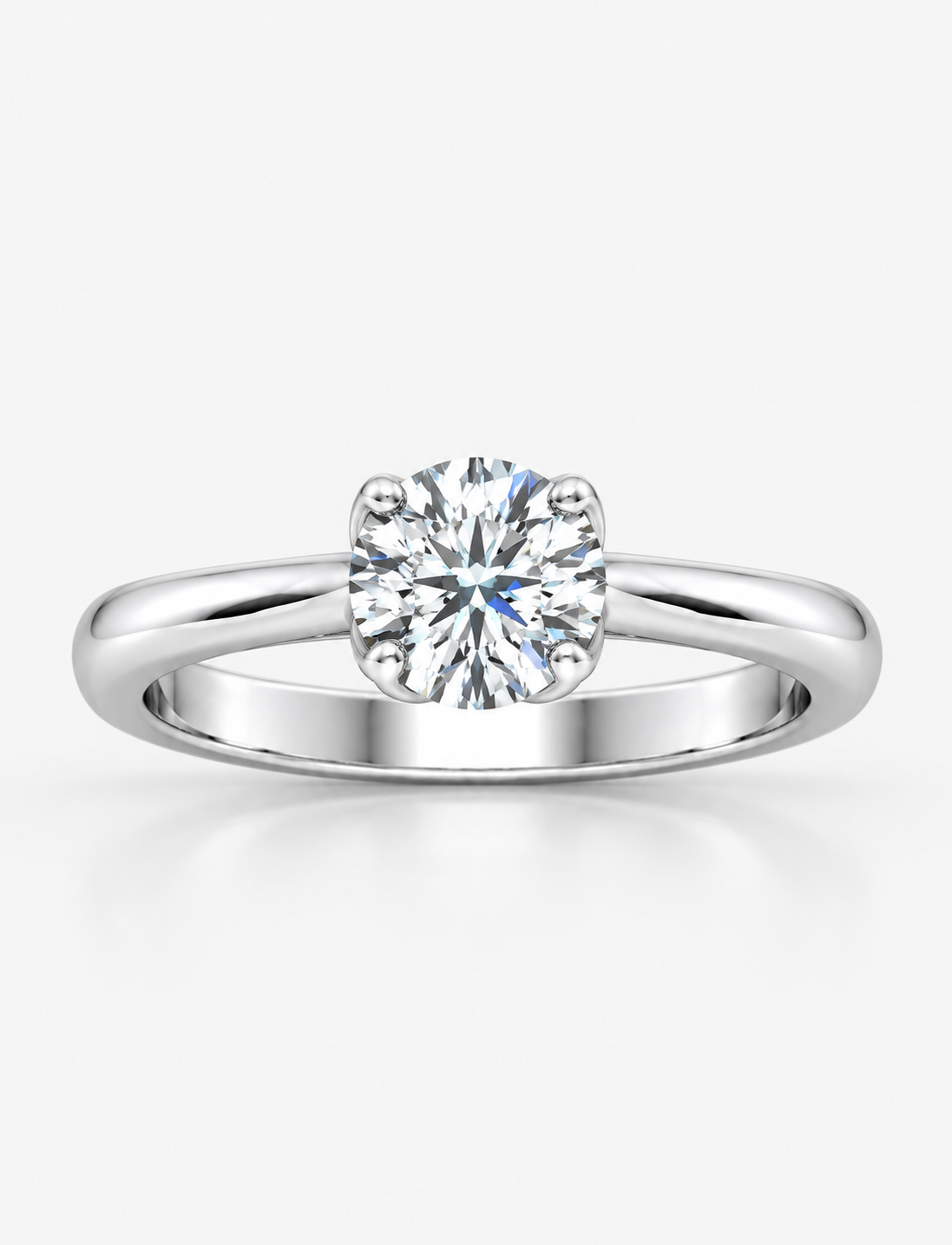 IGI Certified 2.00Ct Classic Four Prong Solitaire Engagement Ring in Gold & Platinum