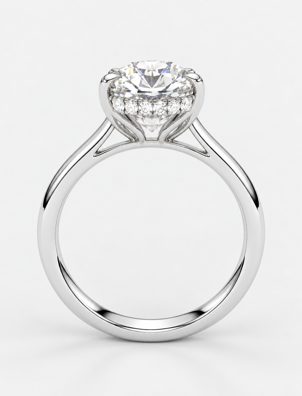 Round Diamond Engagement Ring Platinum Labgrown 3.15 Ct Solitaire