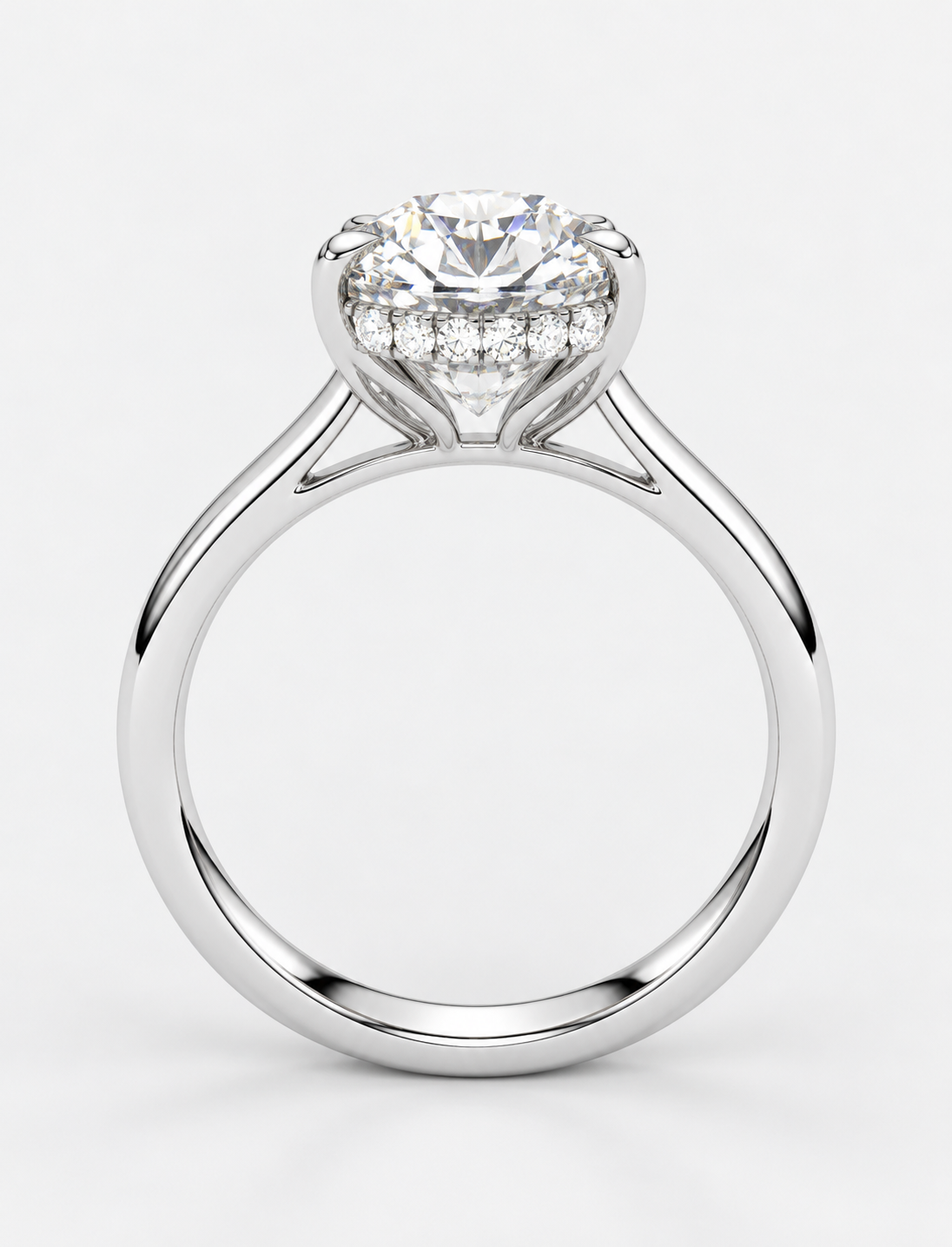 Round Diamond Engagement Ring Platinum Labgrown 3.15 Ct Solitaire