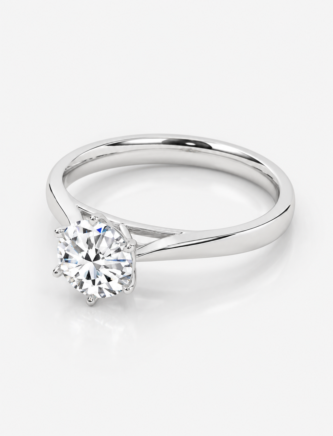 Round Diamond Engagement Ring Platinum Labgrown 2 Ct Solitaire