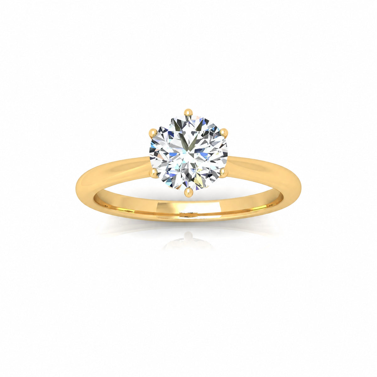 Certified Round Diamond Solitaire Engagement Ring - E/VS 1.00 Carat