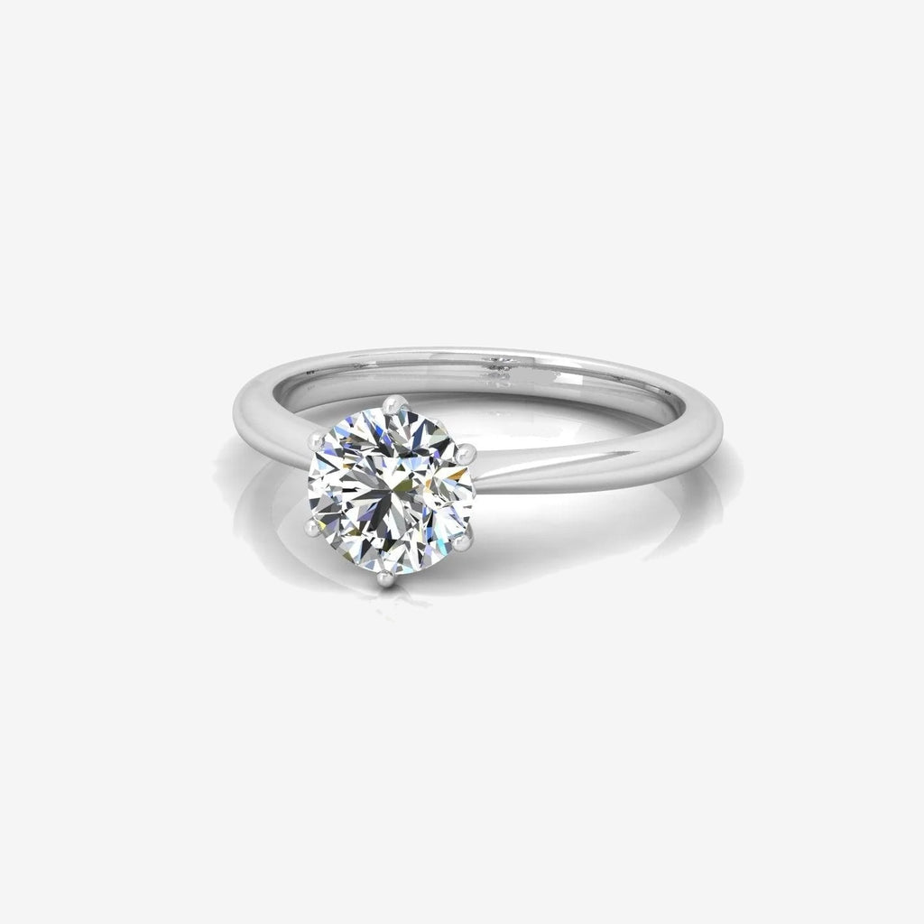 IGI Certified 2.00 Carat E/VS Round Solitaire Six Claw Set Engagement Ring in Gold & Platinum