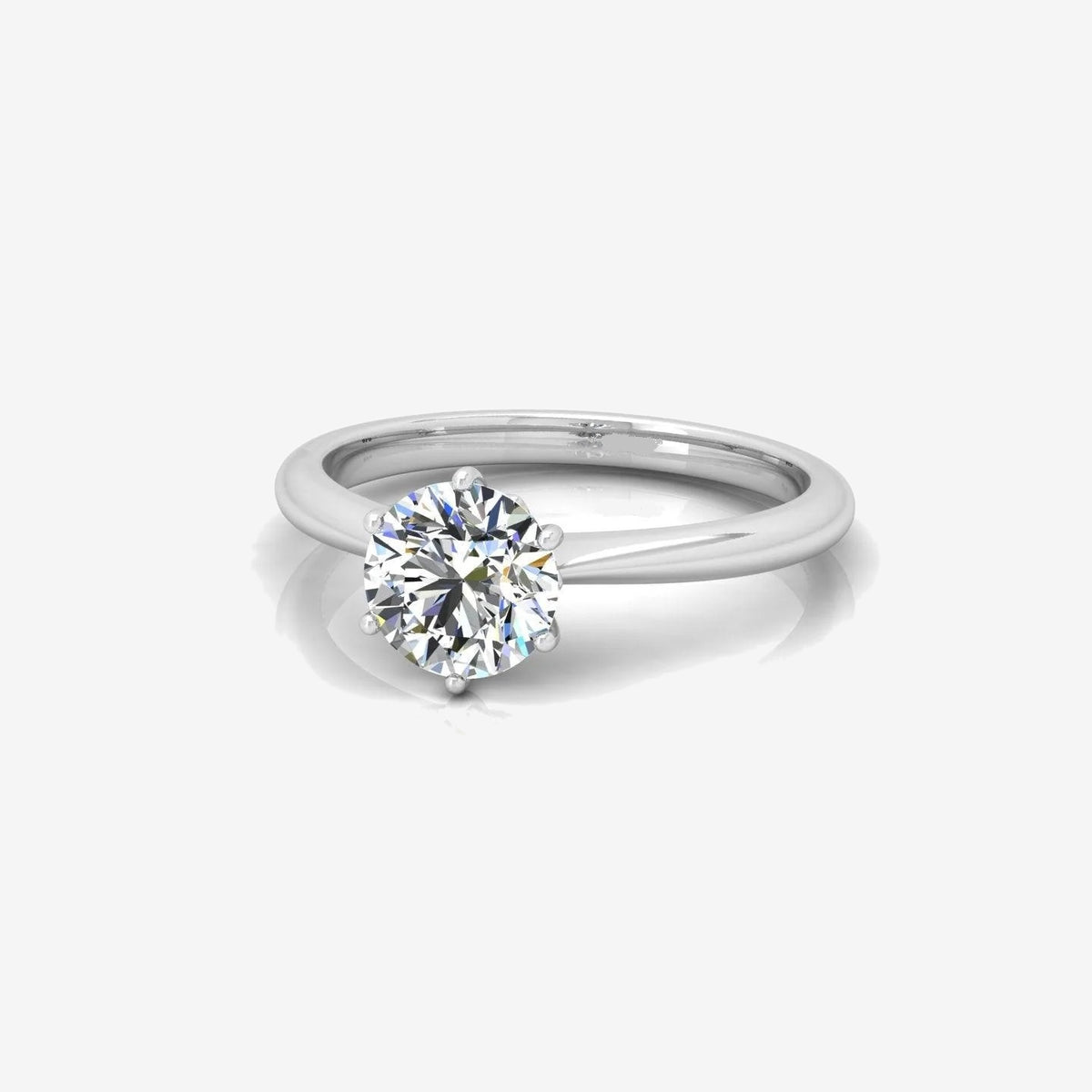 IGI Certified 2.00 Carat E/VS Round Solitaire Six Claw Set Engagement Ring in Gold & Platinum