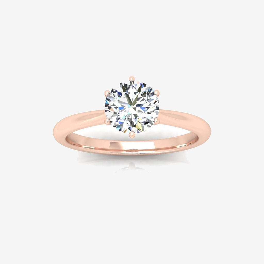 IGI Certified 2.00 Carat E/VS Round Solitaire Six Claw Set Engagement Ring in Gold & Platinum