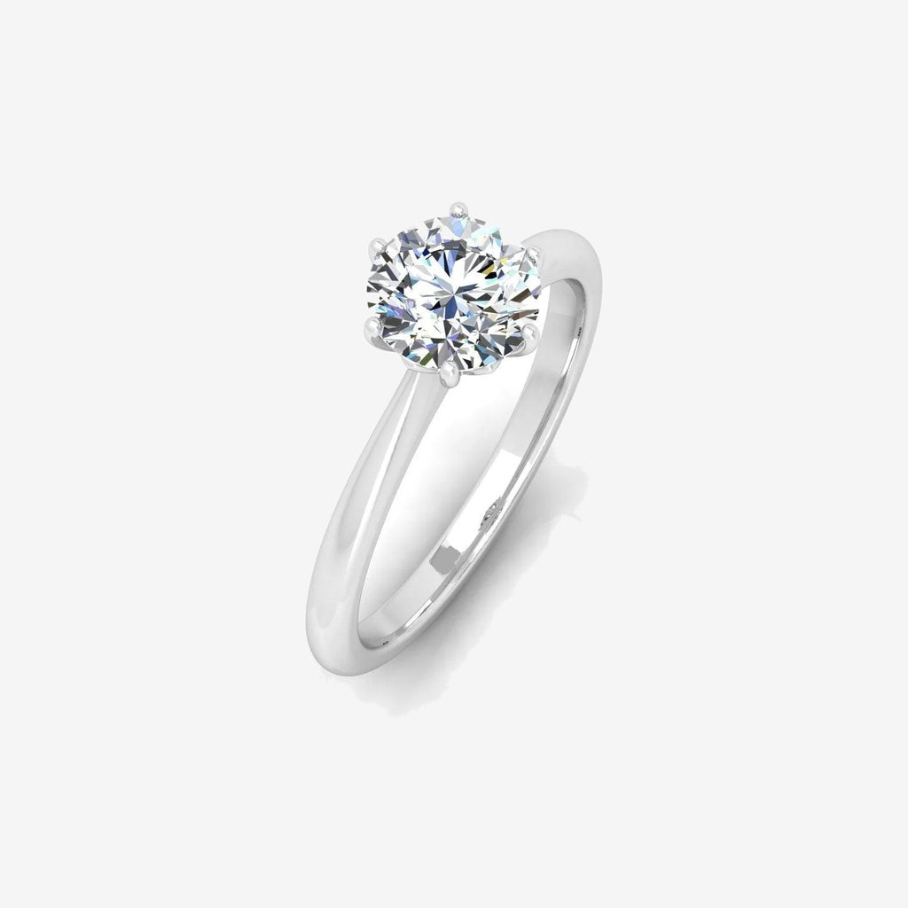 IGI Certified 2.00 Carat E/VS Round Solitaire Six Claw Set Engagement Ring in Gold & Platinum