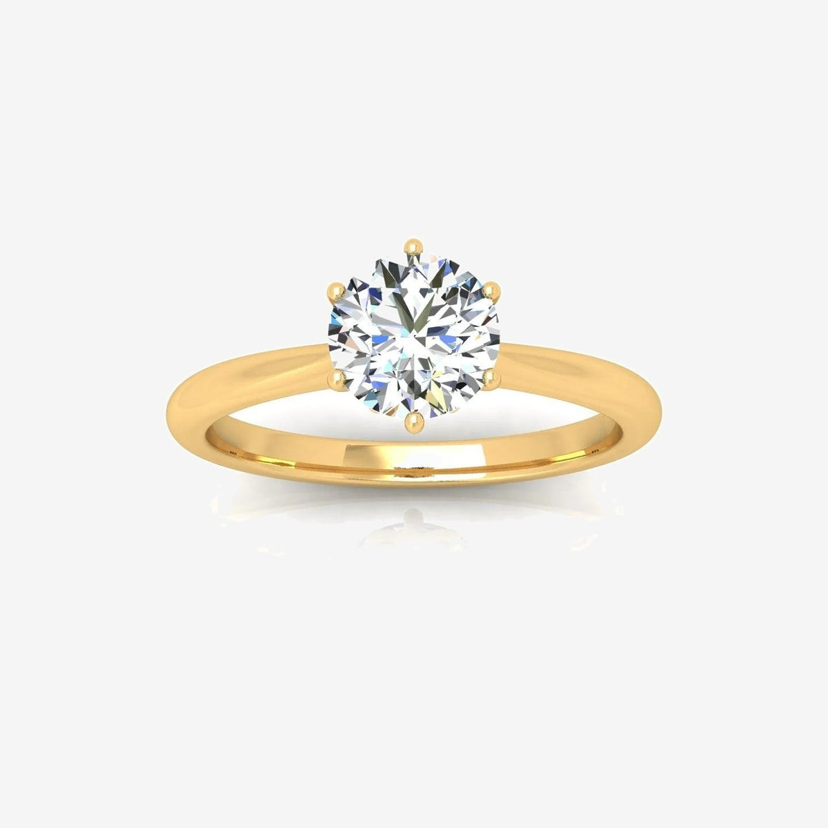 IGI Certified 2.00 Carat E/VS Round Solitaire Six Claw Set Engagement Ring in Gold & Platinum