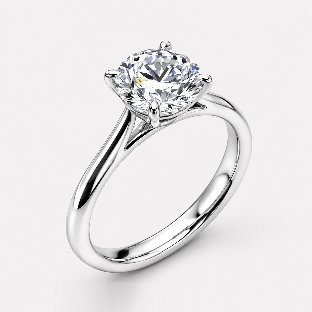 1.00CT D/VS Classic Round Diamond Solitaire Engagement Ring