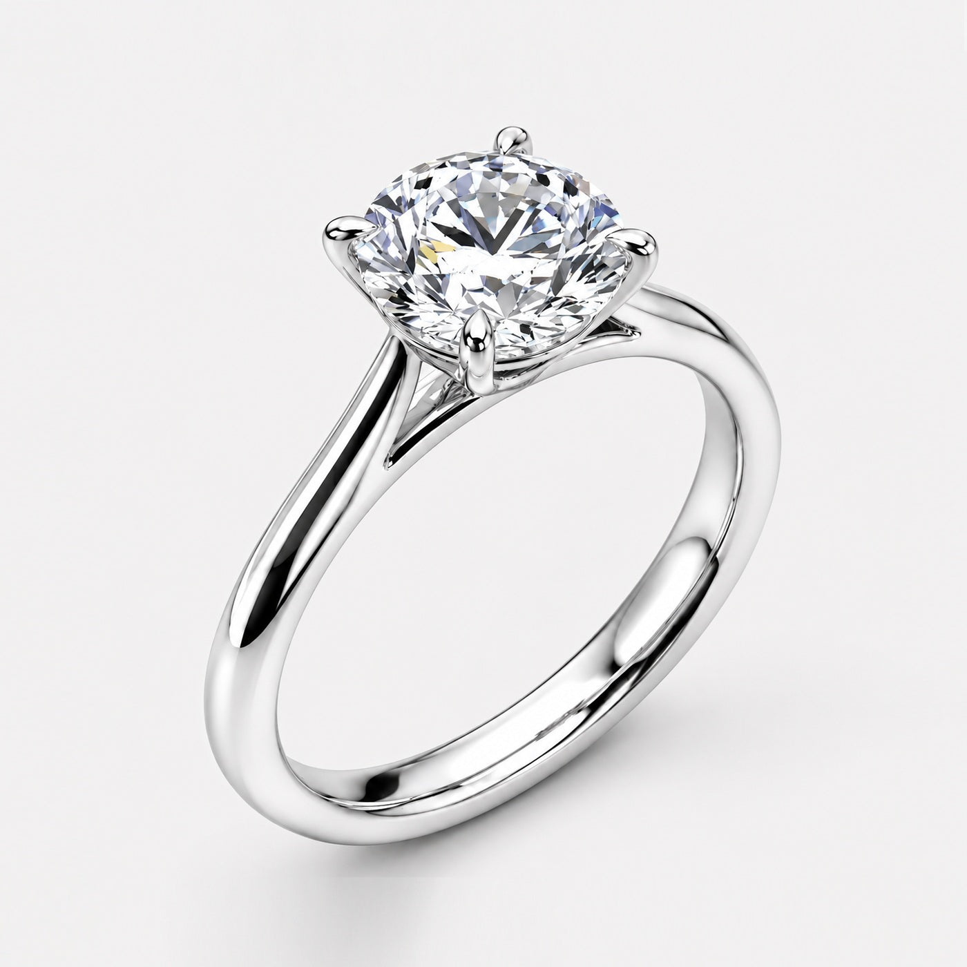 1.00CT D/VS Classic Round Diamond Solitaire Engagement Ring