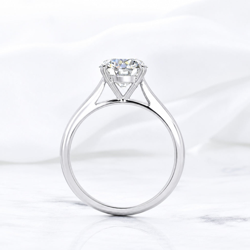 1.00CT D/VS Classic Round Diamond Solitaire Engagement Ring