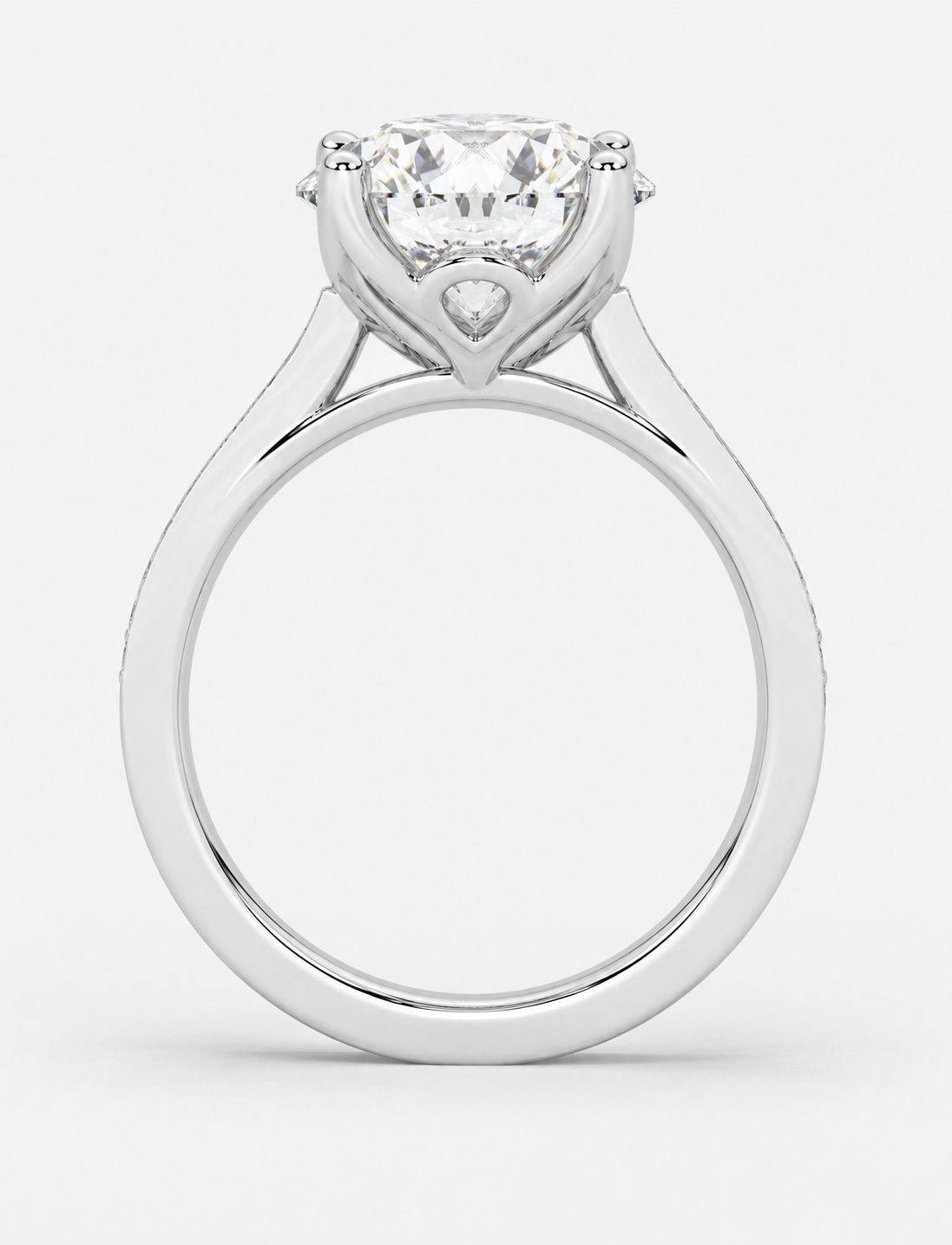 5.15CT Lab Grown Solitaire Round Diamond Engagement Ring Platinum