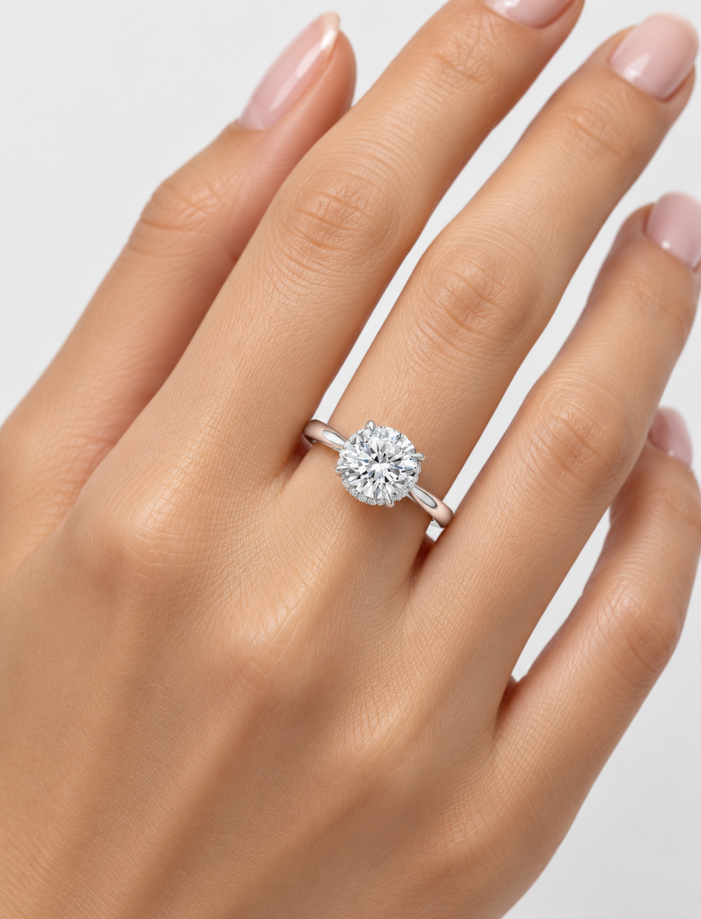 Round Diamond Engagement Ring Platinum Labgrown 3.15 Ct Solitaire