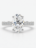 Oval Diamond Engagement Ring Platinum Labgrown 2.30 Ct Solitaire