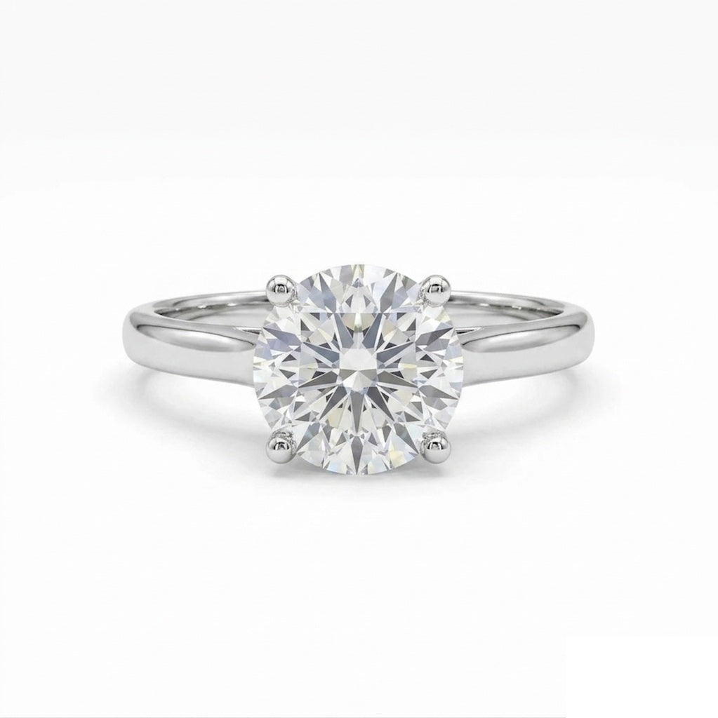 Special Offer ! 2.50CT E/VS1 Huge Round Diamond Solitaire Engagement Ring in Platinum
