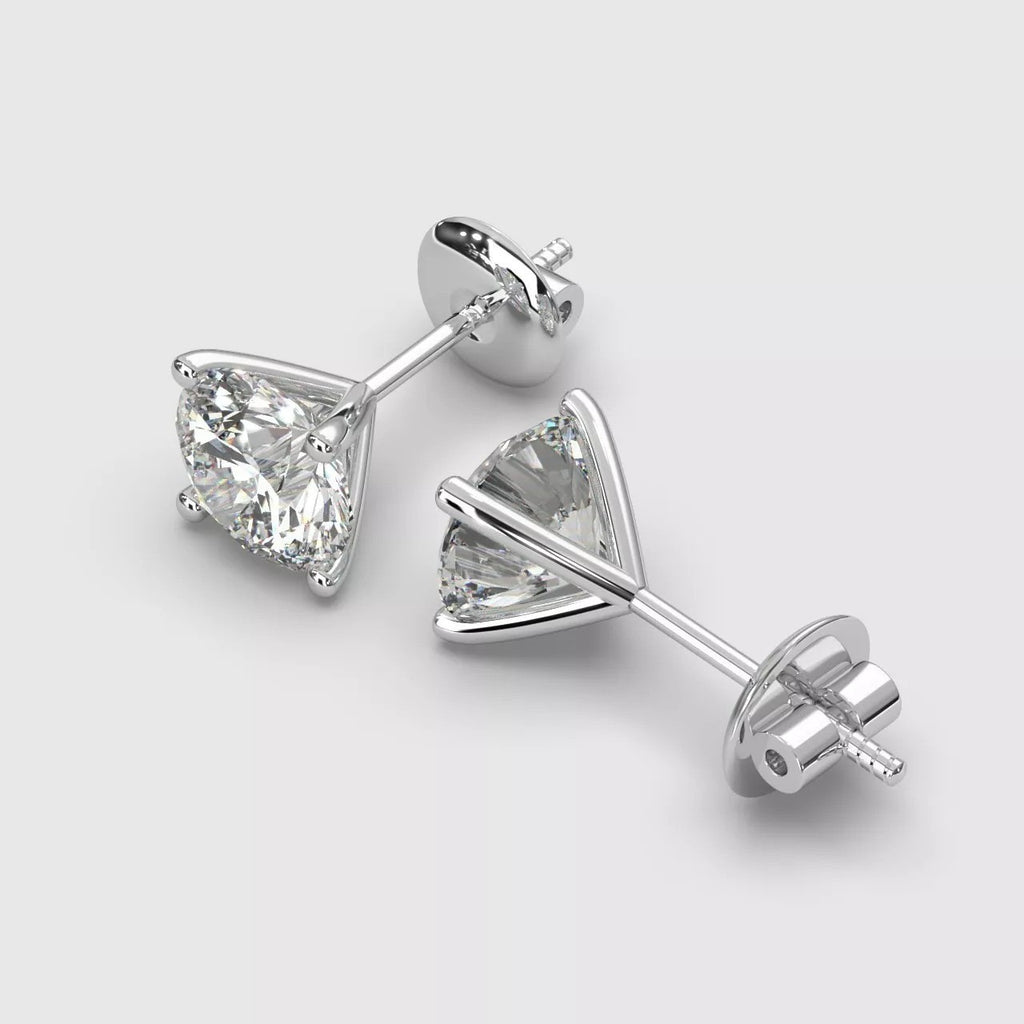 Natural Round Diamond Earrings Hatton Garden