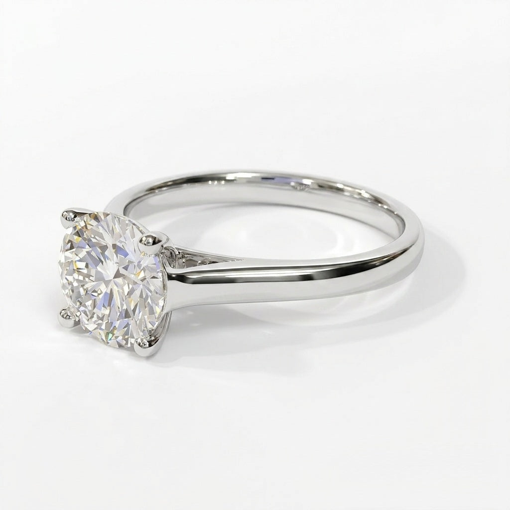 Special Offer ! 2.50CT E/VS1 Huge Round Diamond Solitaire Engagement Ring in Platinum