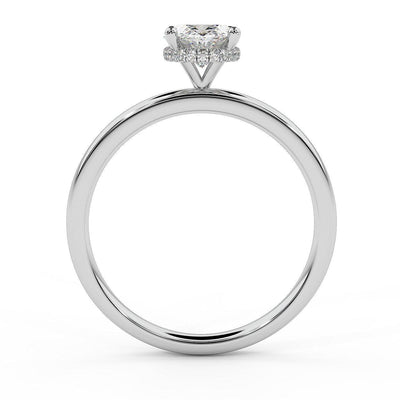 Certified Oval Diamond Hidden Halo Engagement Ring - 1.00Ct - 3.00Ct