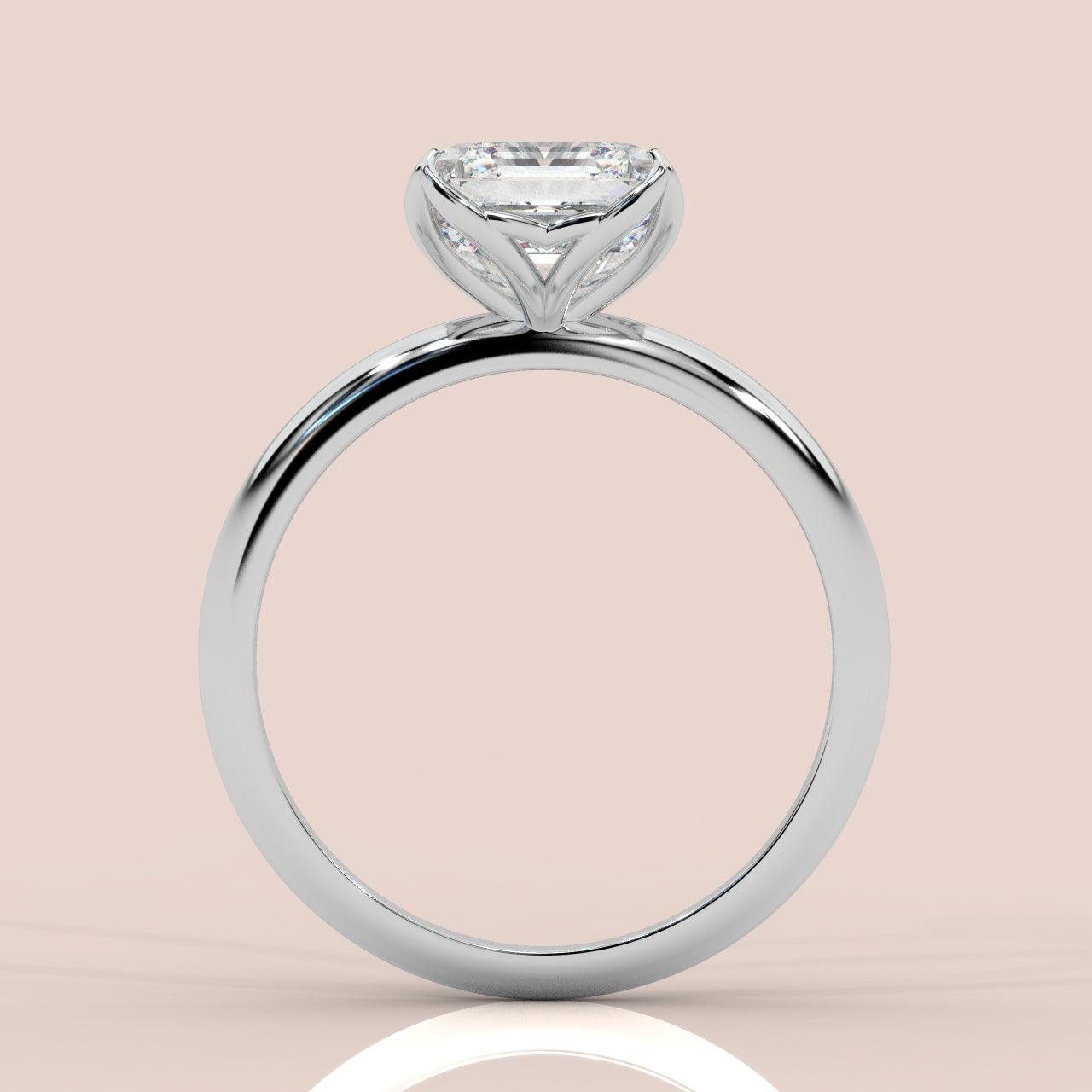 Exceptional Value Asscher Diamond Solitaire Engagement Ring Platinum 1.50Ct - 3.00Ct