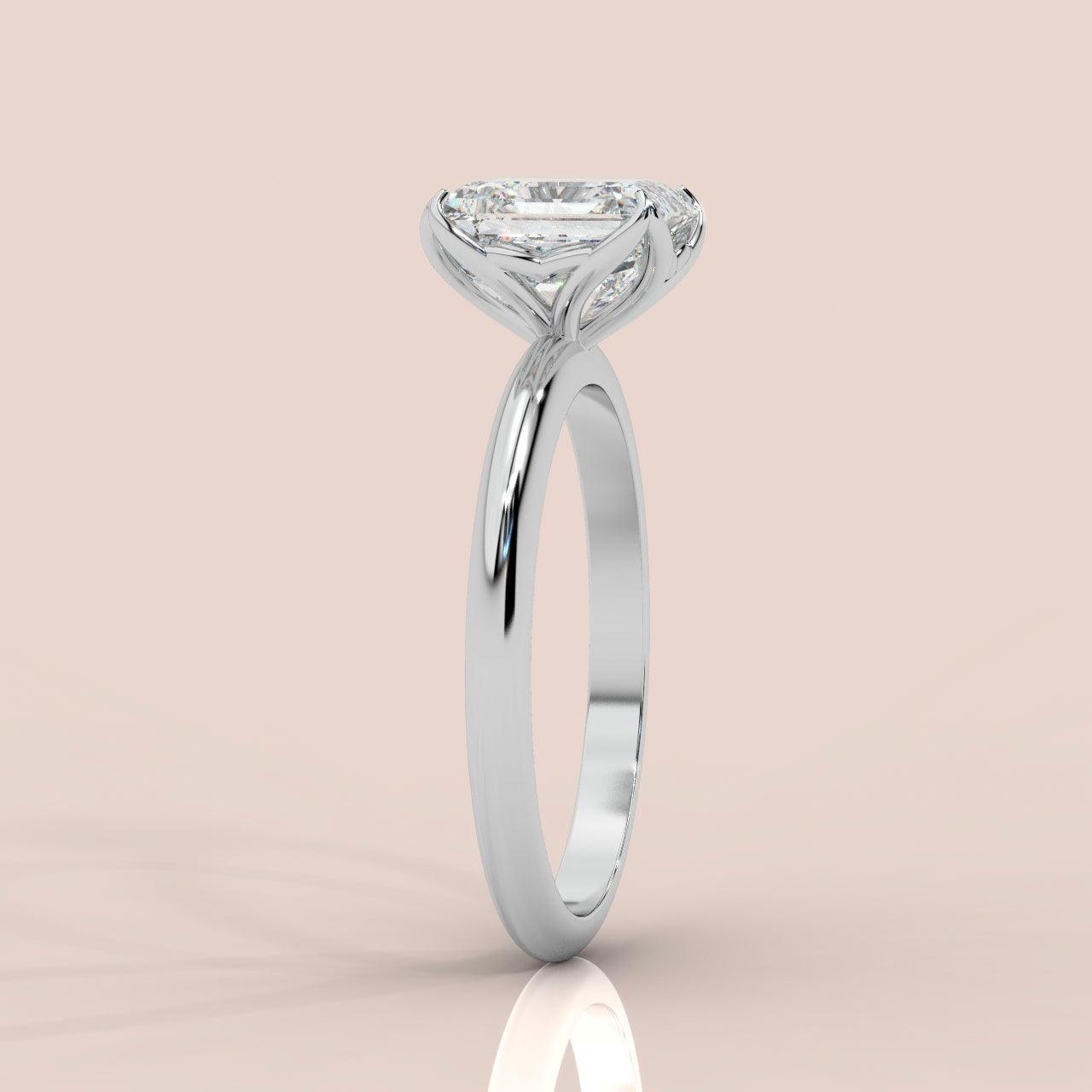 Exceptional Value Asscher Diamond Solitaire Engagement Ring Platinum 1.50Ct - 3.00Ct