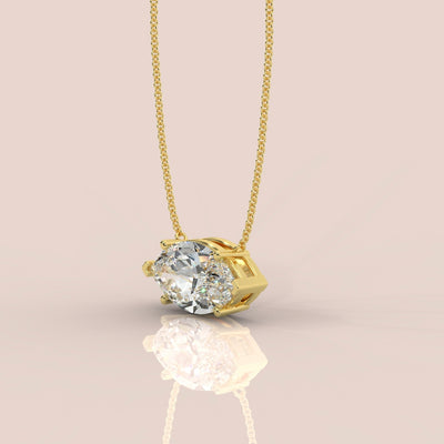 IGI Certified Marquise Diamond Solitaire Pendant Necklace for Women in 18k Gold 1.00Ct