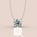 IGI Certified D/VS Round Diamond Solitaire Pendant Necklace for Women in Gold 1.00Ct
