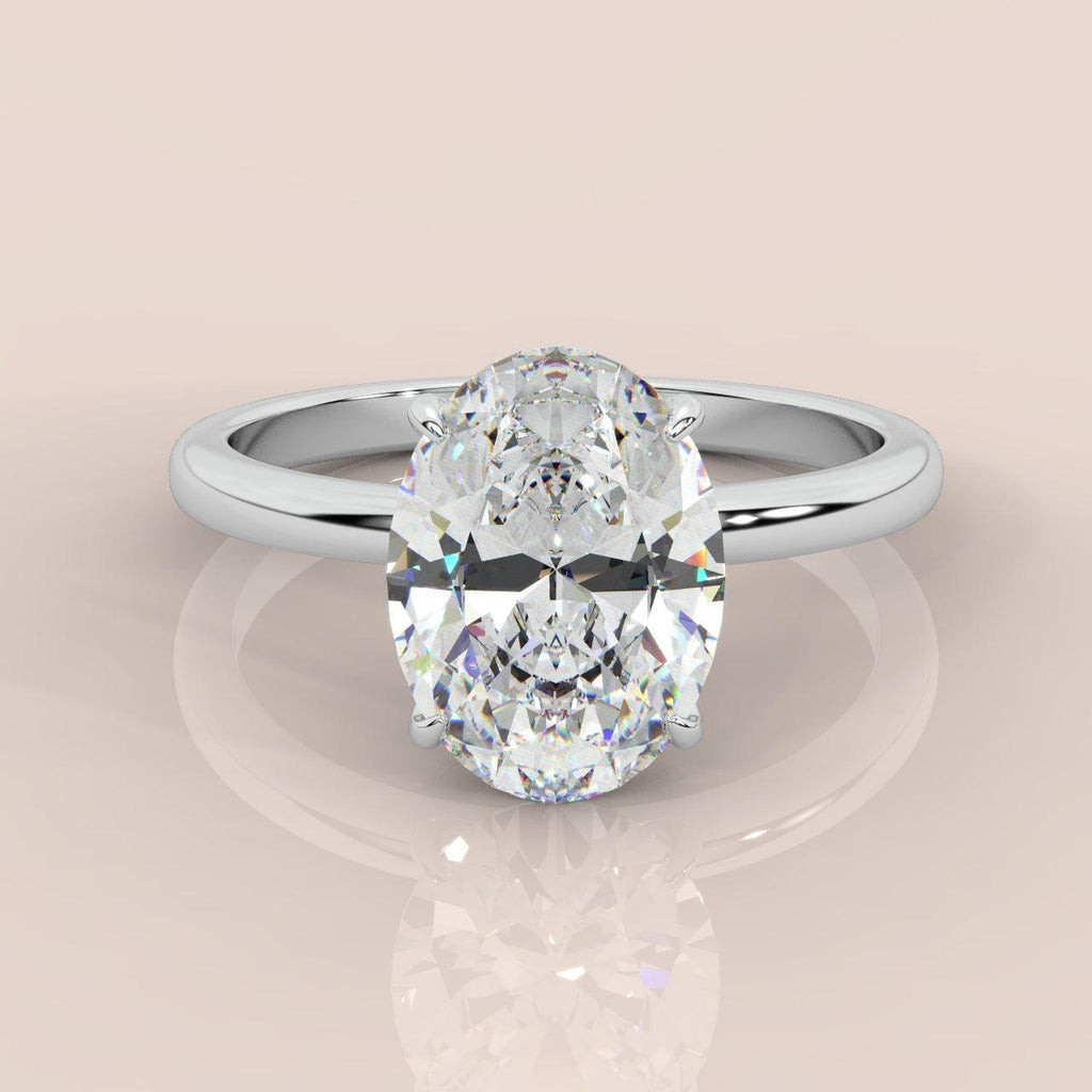 Special Offer ! E/VS 1.00-3.00 CT IGI Certified Oval Diamond  Solitaire Engagement Ring in Platinum