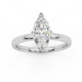 Certified Marquise Diamond Hidden Halo Engagement Ring