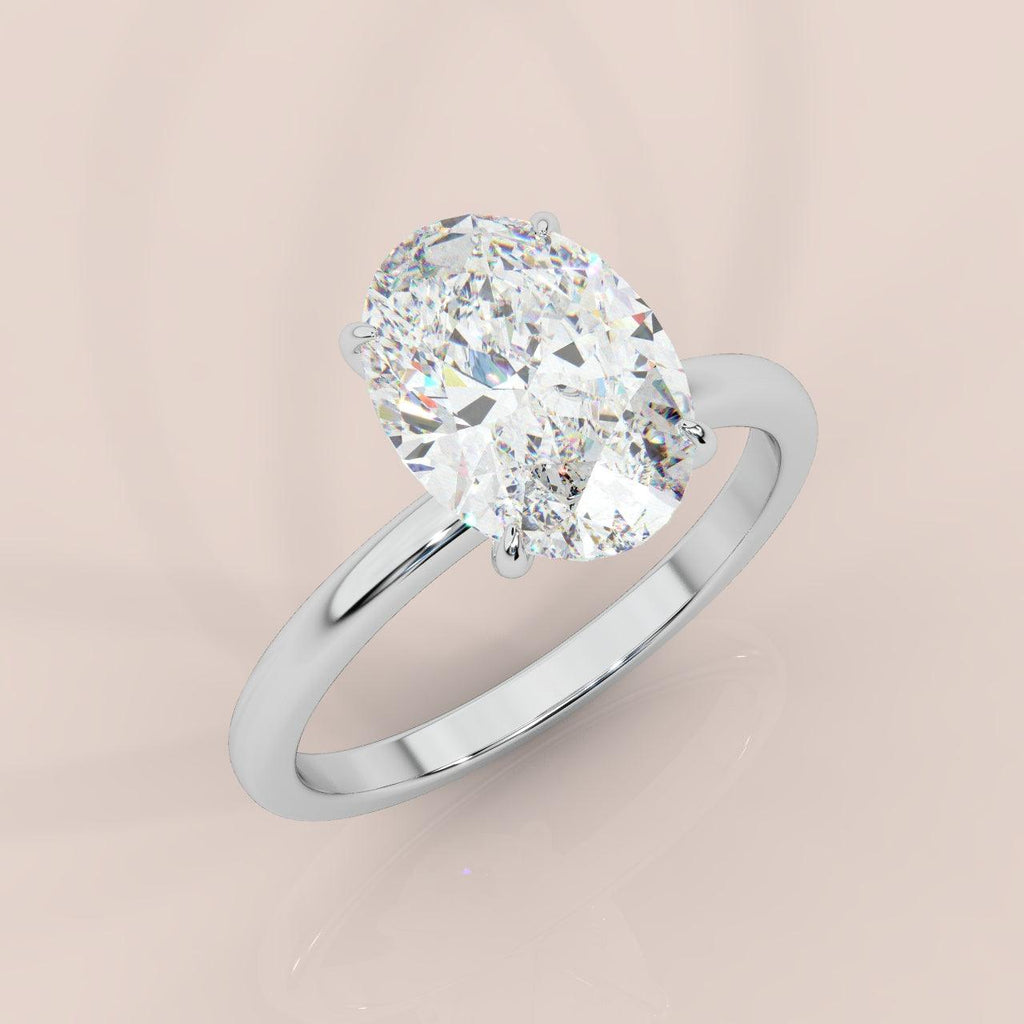 Special Offer ! E/VS 1.00-3.00 CT IGI Certified Oval Diamond  Solitaire Engagement Ring in Platinum